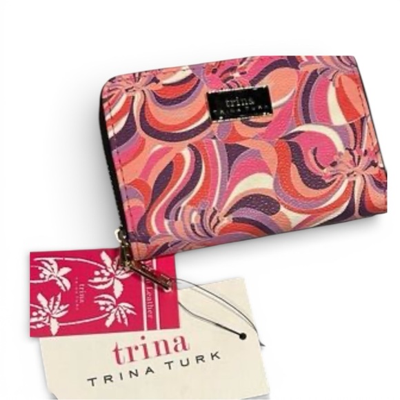 Trina Turk Sea Anemone Small Zip Around New With Tags - Picture 2 of 4